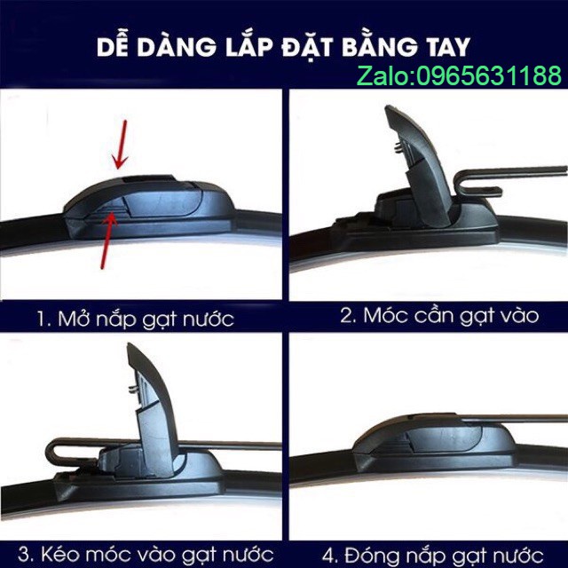 Gạt mưa Ô Tô  Bosch Không xương ( mềm ) vỏ xanh dương