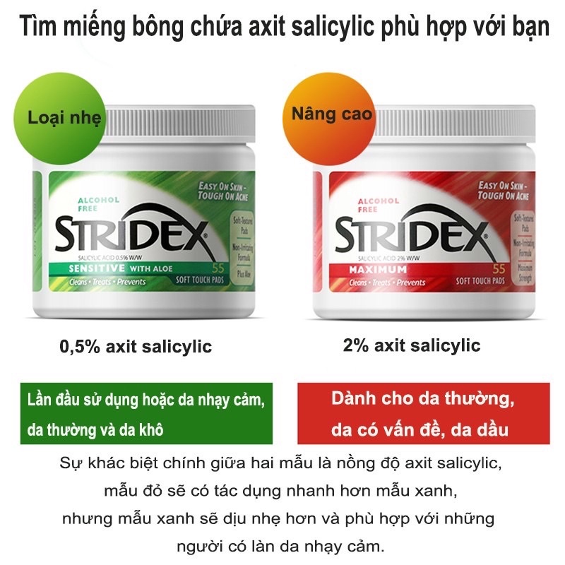 Pad tẩy da chết hoá học STRIDEX BHA | BigBuy360 - bigbuy360.vn