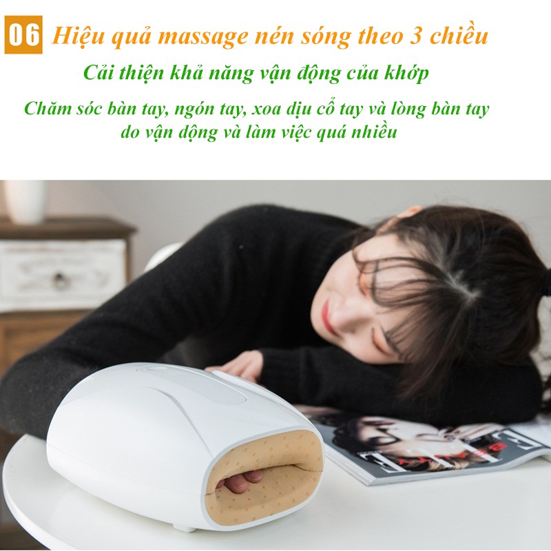 Máy massage tay hàng xịn sò, giúp xoa bóp làm dịu các vấn đề về tay đồng thời giúp bạn có 1 bàn tay mềm mịn đầy sức sống