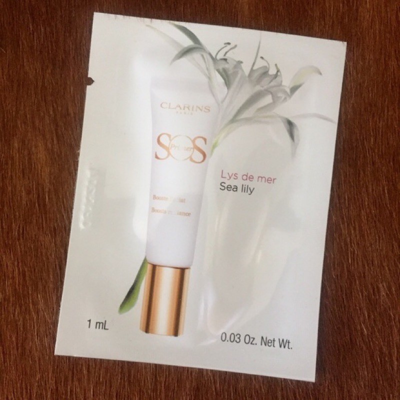 Sample Kem Lót Trang Điểm Clarins SOS Primer Boosts Radiance 1ml