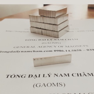 Nam châm viên trắng 40x10x2mm, thanh nam châm dẹt mỏng lực hút mạnh