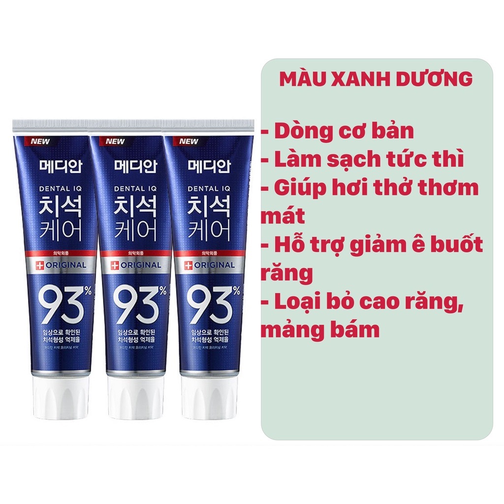Kem đánh răng MEDIAN Dental IQ 93% Hàn Quốc 120g chính hãng NPP Bizshop
