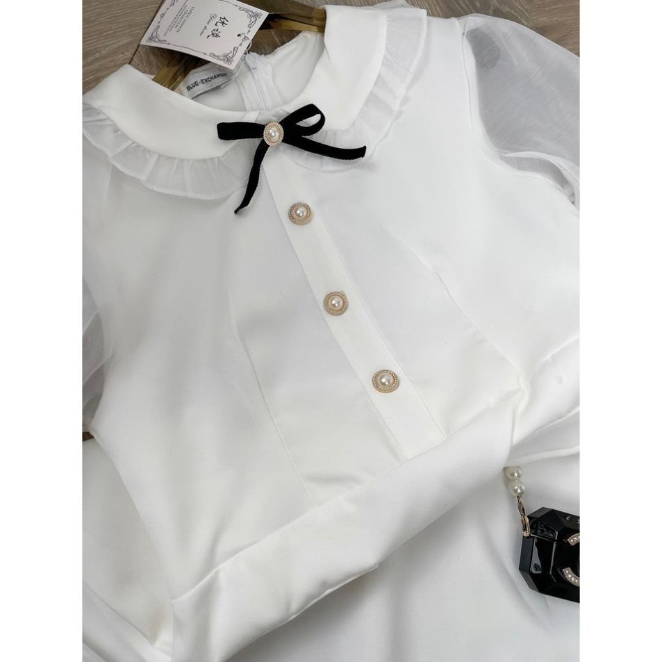 [ 𝐅𝐑𝐄𝐄 𝐒𝐇𝐈𝐏 ]   VÁY TAY BỒNG TANG NƠ CỔ