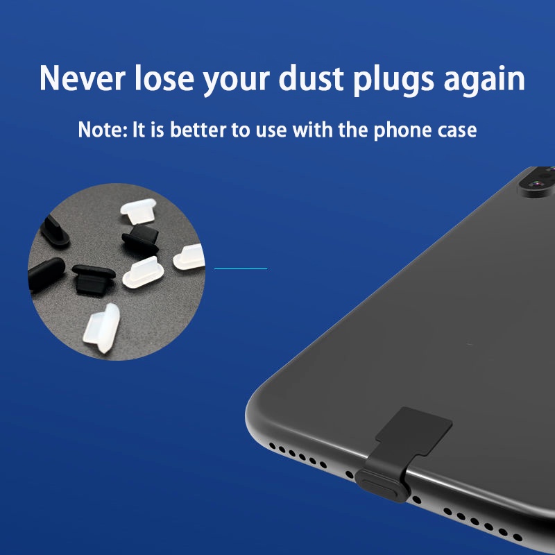 Nút Chặn Cổng Sạc Micro USB Type-C IOS Apple Bằng Silicon Chống Thấm Nước Chống Bụi