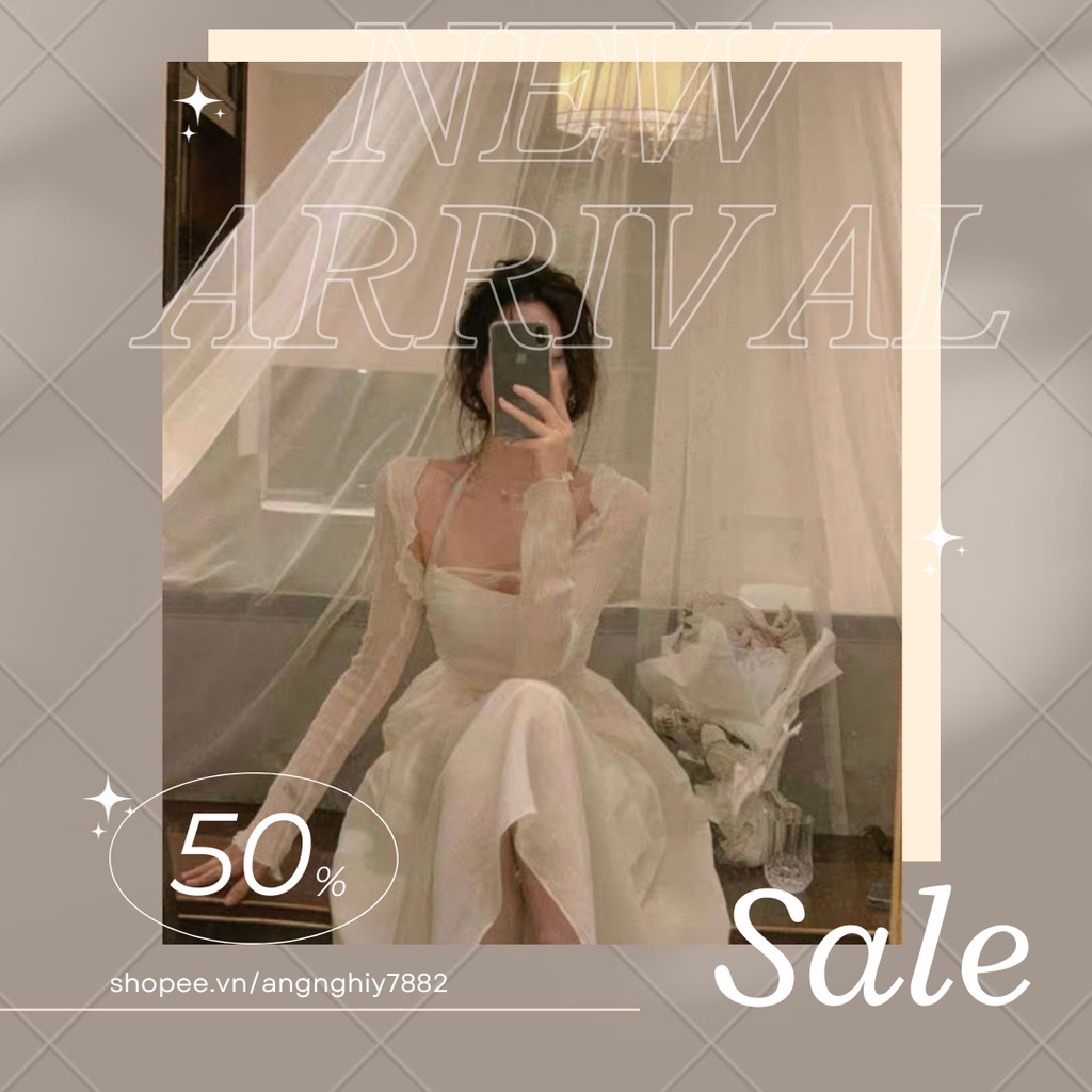 Set áo + váy đầm nữ trắng thắt nơ cổ cúp ngực có mút phối ren hàng chuẩn freesize dự tiệc dạo phố dễ thương