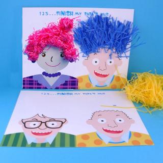 ✿Kids DIY Toys✿ Handicrafts Mother Hair DIY Art &crafts Mother’s Day Card For Boys And Girls Education Toy