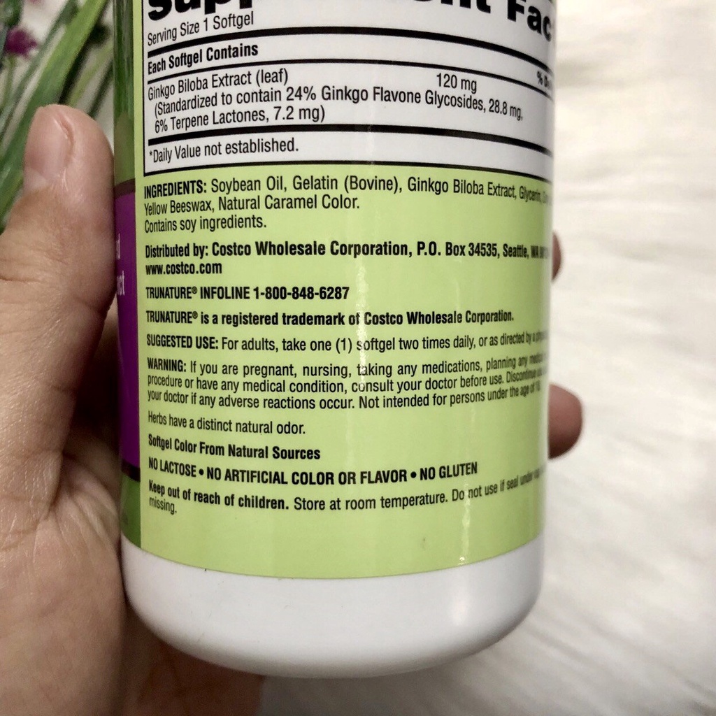 ❤️ [Date 12/2023]  GINK.GO BI.LOBA Trunature 340 viên Mỹ | Thế Giới Skin Care