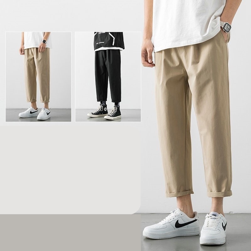 Quần baggy kaki UNIFUN unisex quần baggy basic nam nữ cạp chun ống rộng TT66 phong cách Hàn Quốc