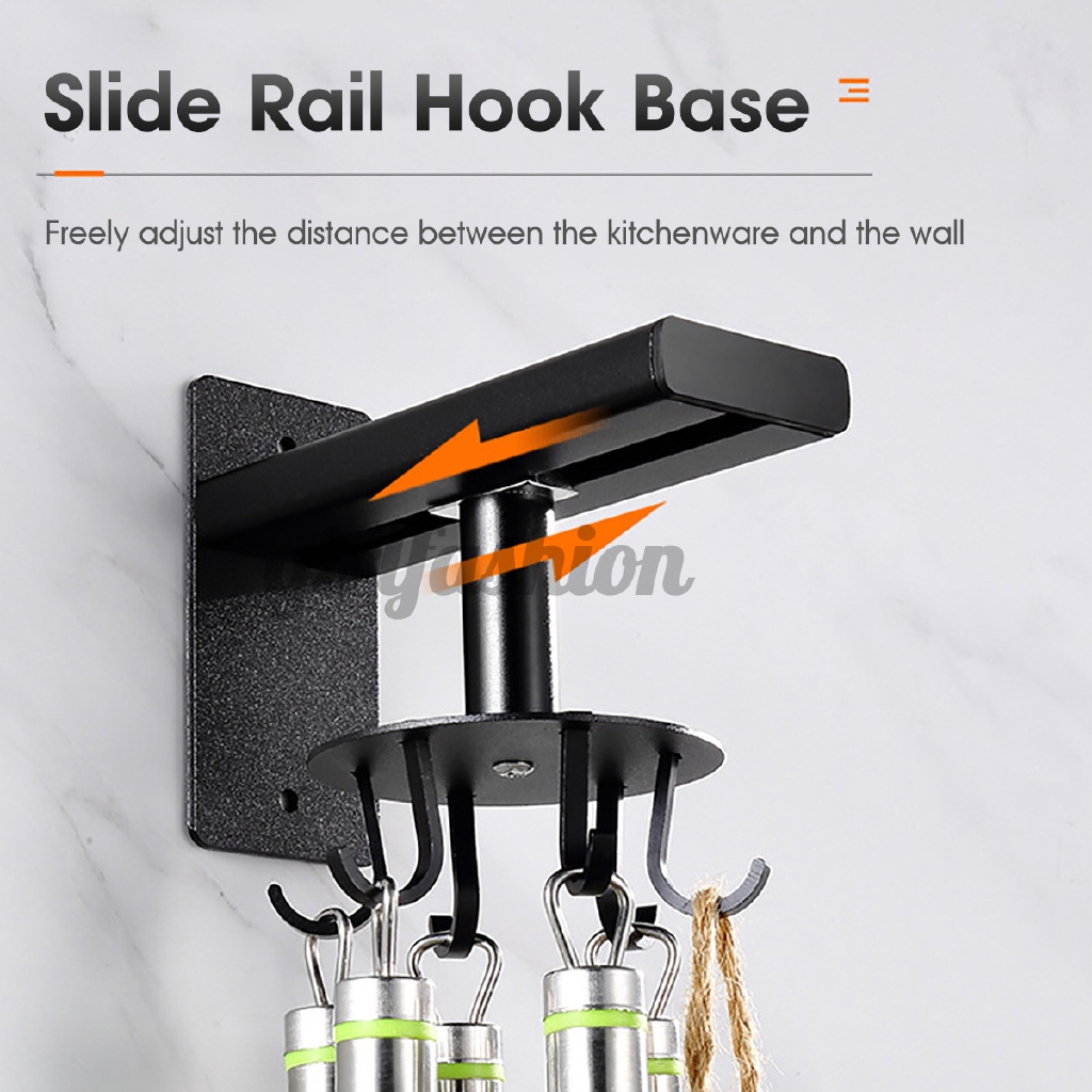 Giá Để Dụng Cụ Nhà Bếp Xoay 360 Độ Gắn Tường Tiện Lợi