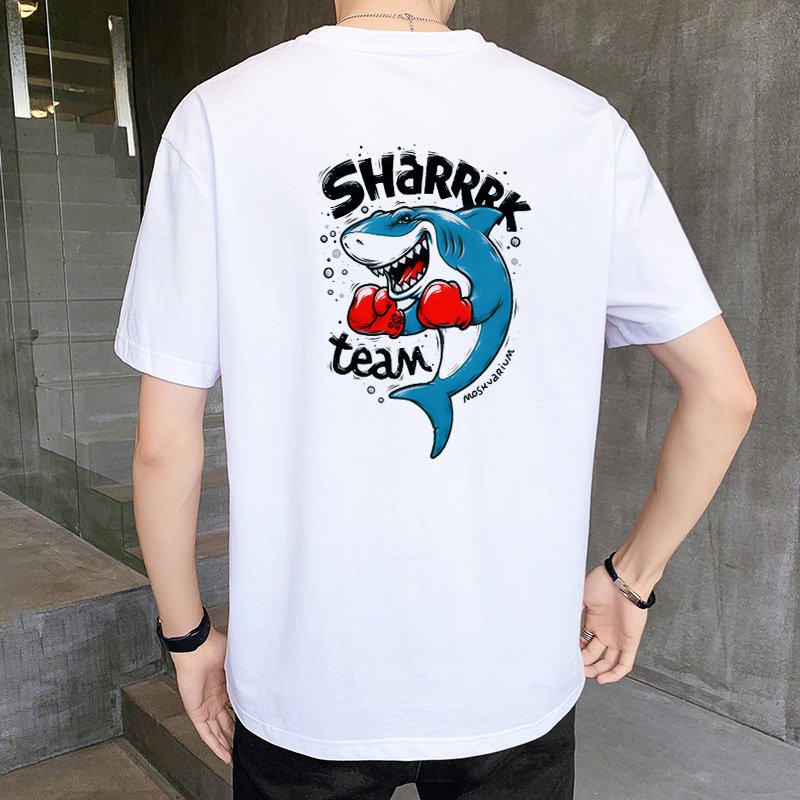 Áo Thun Nam Nữ Unisex Tay Lỡ In Sharrk Cá Mập Cá Tính Freesize - ATIN18 | BigBuy360 - bigbuy360.vn