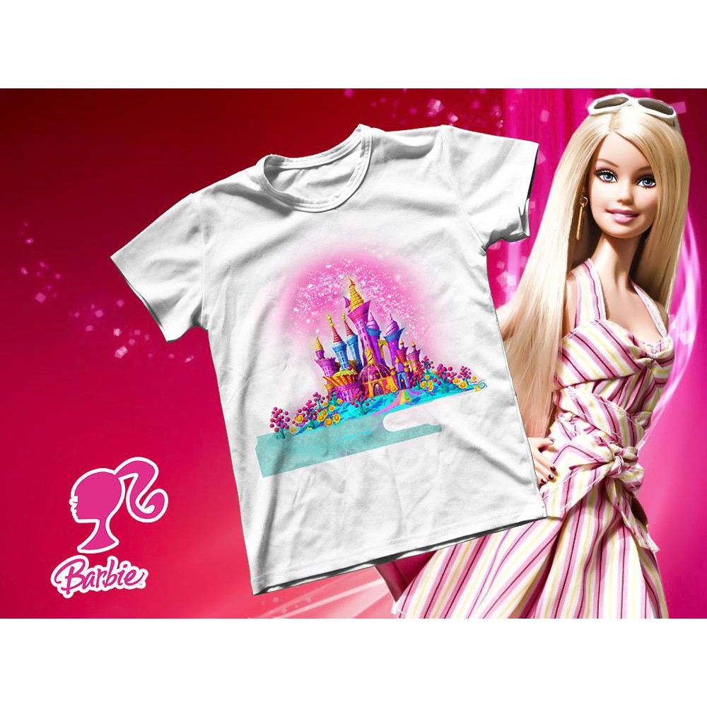 Áo thun Cotton Unisex - Movie - Barbie - Lâu đài Barbie
