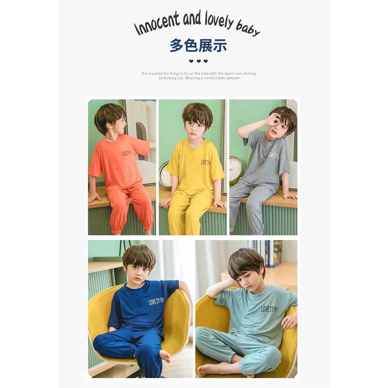 đồ ngủ 2 dây  đồ ngủ dễ thương Bộ Đồ Ngủ Ngắn Tay Họa Tiết Dễ Thương Cho Bé Trai đồ ngủ trẻ em