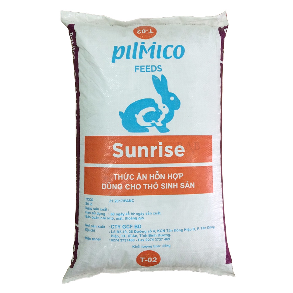 Cám thỏ pilmico T-02 nguyên bao 25kg chất lượng cao - rab.store
