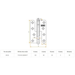 Bản Lể Việt Tiệp 08125