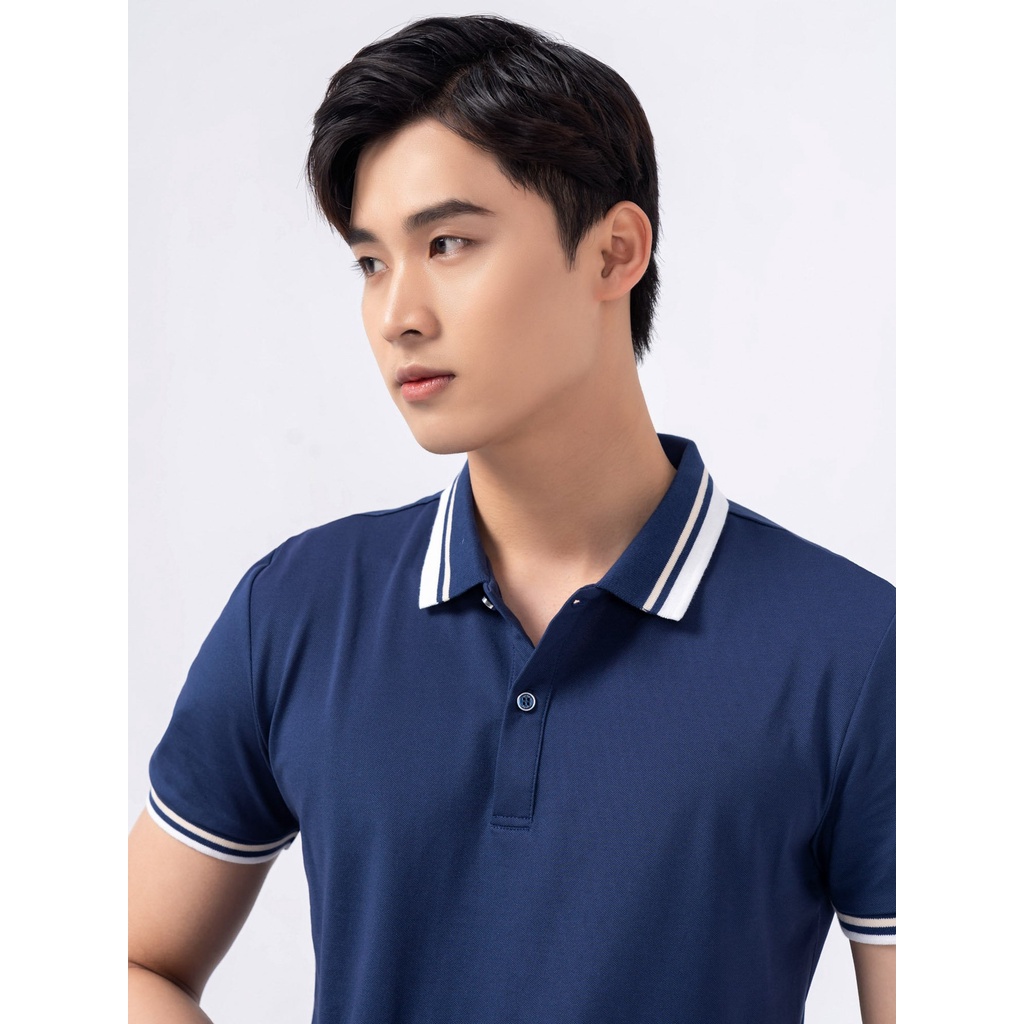 Áo Polo Nam YODY Pique Mắt Chim Phối Bo Kẻ Nẹp- Aó Thun Có Cổ Tay Ngắn Thoáng Mát Mã SP APM3641