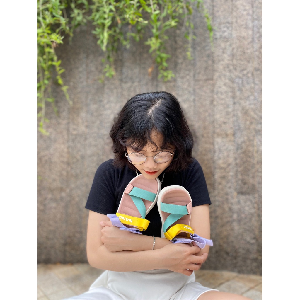 Sandal Nanu 08 quai chéo 08 Tropical quai sau tháo rời đế EVA phylon