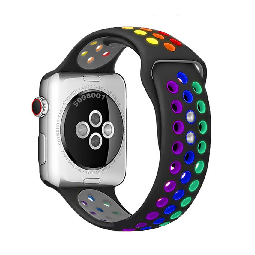 Dây Đeo Bằng Silicone Mềm Thoáng Khí Cho Đồng Hồ Thông Minh Apple Watch 41 / 40 / 38mm 49 / 45 / 44 / 42mm Ultra / 8 / 7 / SE / 6 / 5 / 4 / 3 / 2 / 1