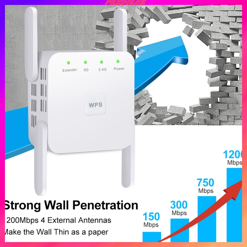 Thiết Bị Khuếch Đại Tín Hiệu Wifi Không Dây 1200mbps 2.4g 5g 4 Ăng Ten Phích Cắm Us | BigBuy360 - bigbuy360.vn