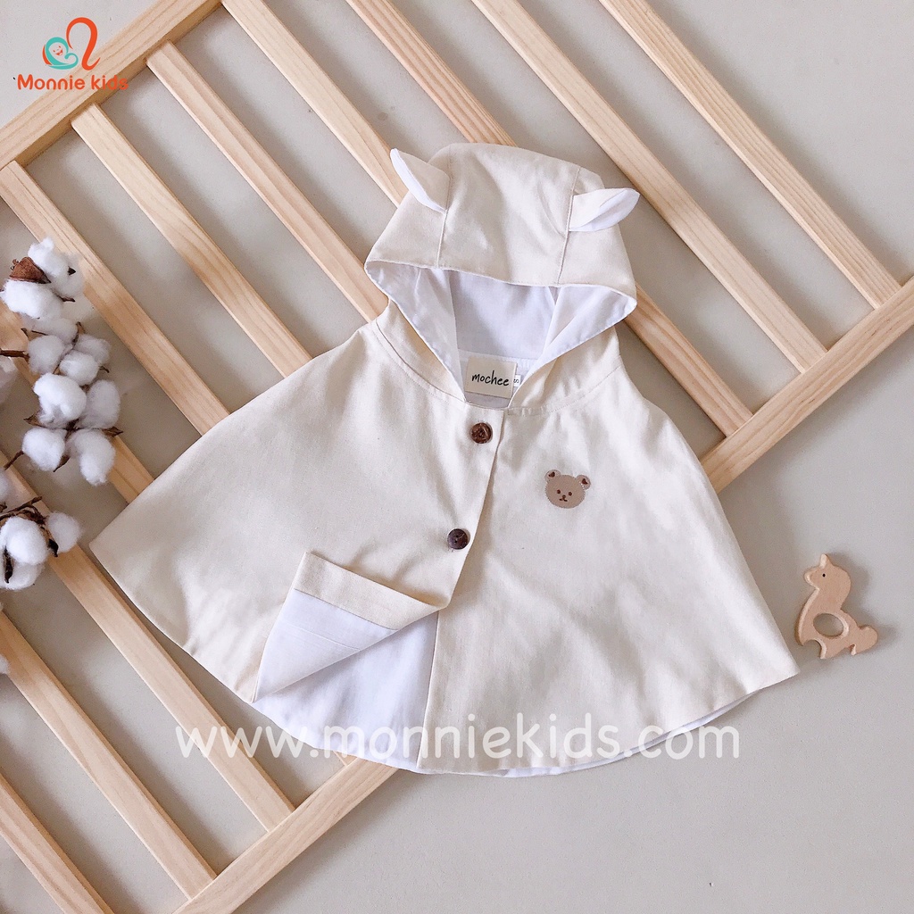 Áo choàng chống nắng cho bé Mochee, áo choàng poncho trẻ em co giãn 4 chiều - Monnie Kids