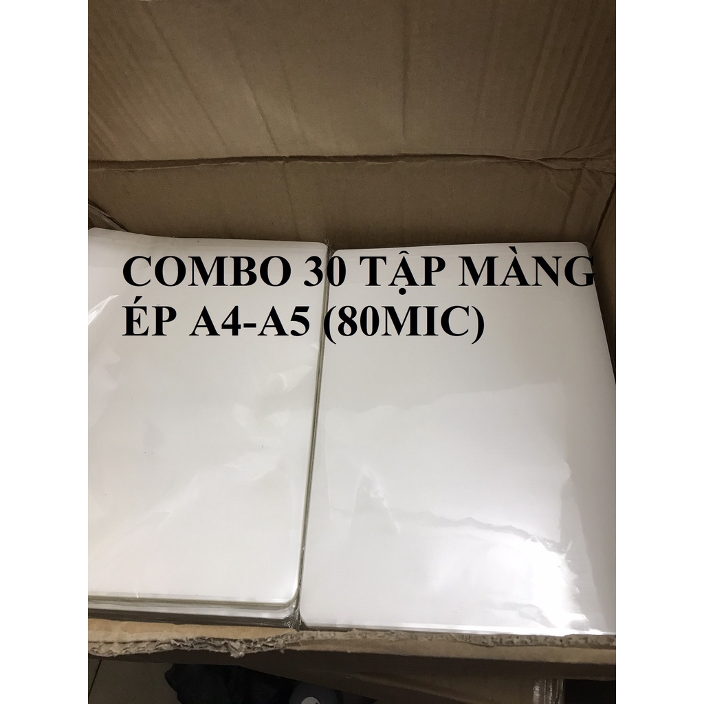 Combo 30 tập màng ép a4-a5 -80mic