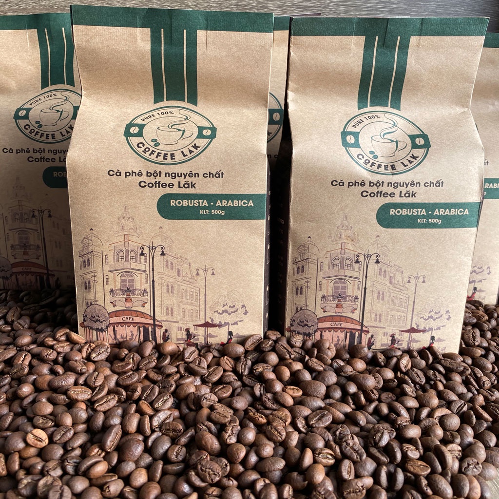 Cà phê hạt mộc pha máy, cafe Robusta :Arabica, nguyên chất - rang mộc gói 500gr, cà phê đậm vừa-thơm-hậu ngọt | BigBuy360 - bigbuy360.vn