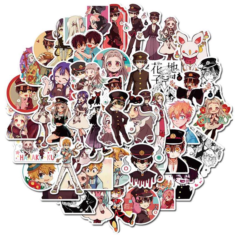 Bộ 50 Miếng Dán Trang Trí Va Li Chống Thấm Nước Hình Anime Haig Juvenile Flower King