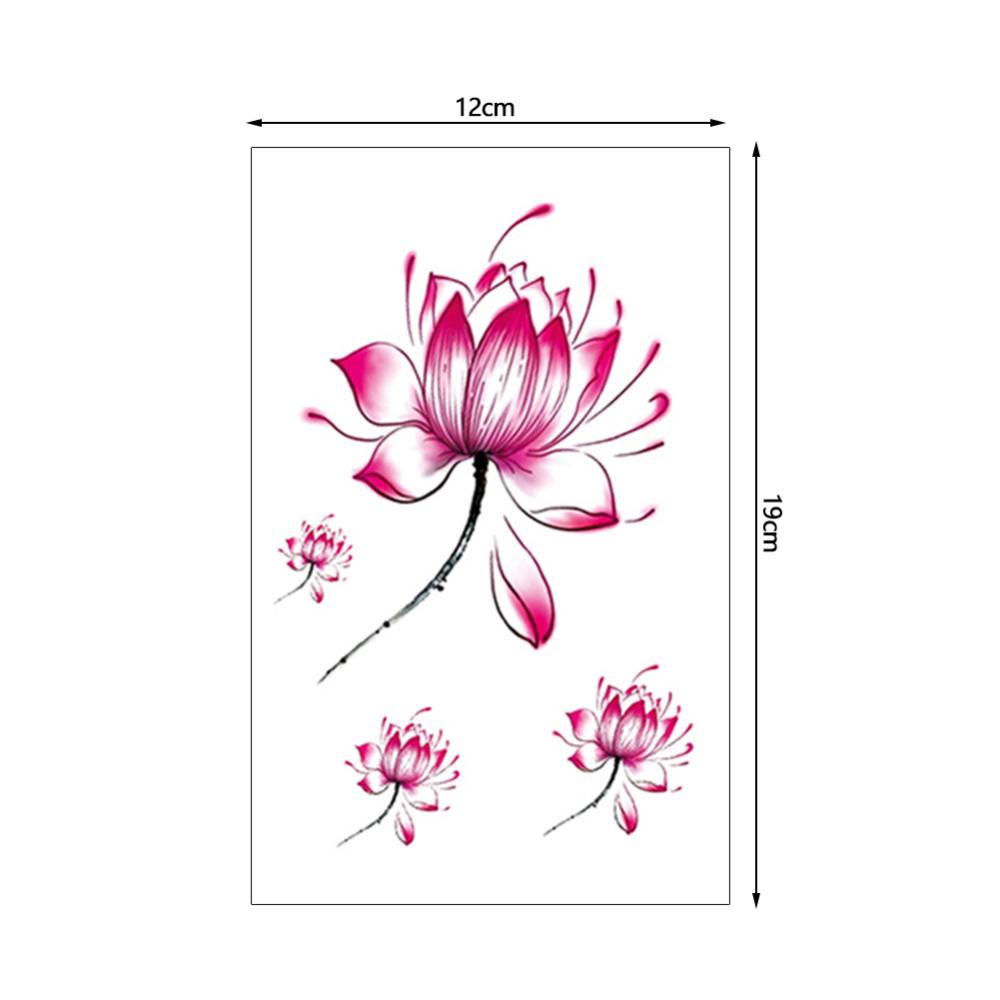 Miếng Dán Hình Xăm Tạm Thời Họa Tiết Hoa Cỡ Lớn Chống Thấm Nước M1X3