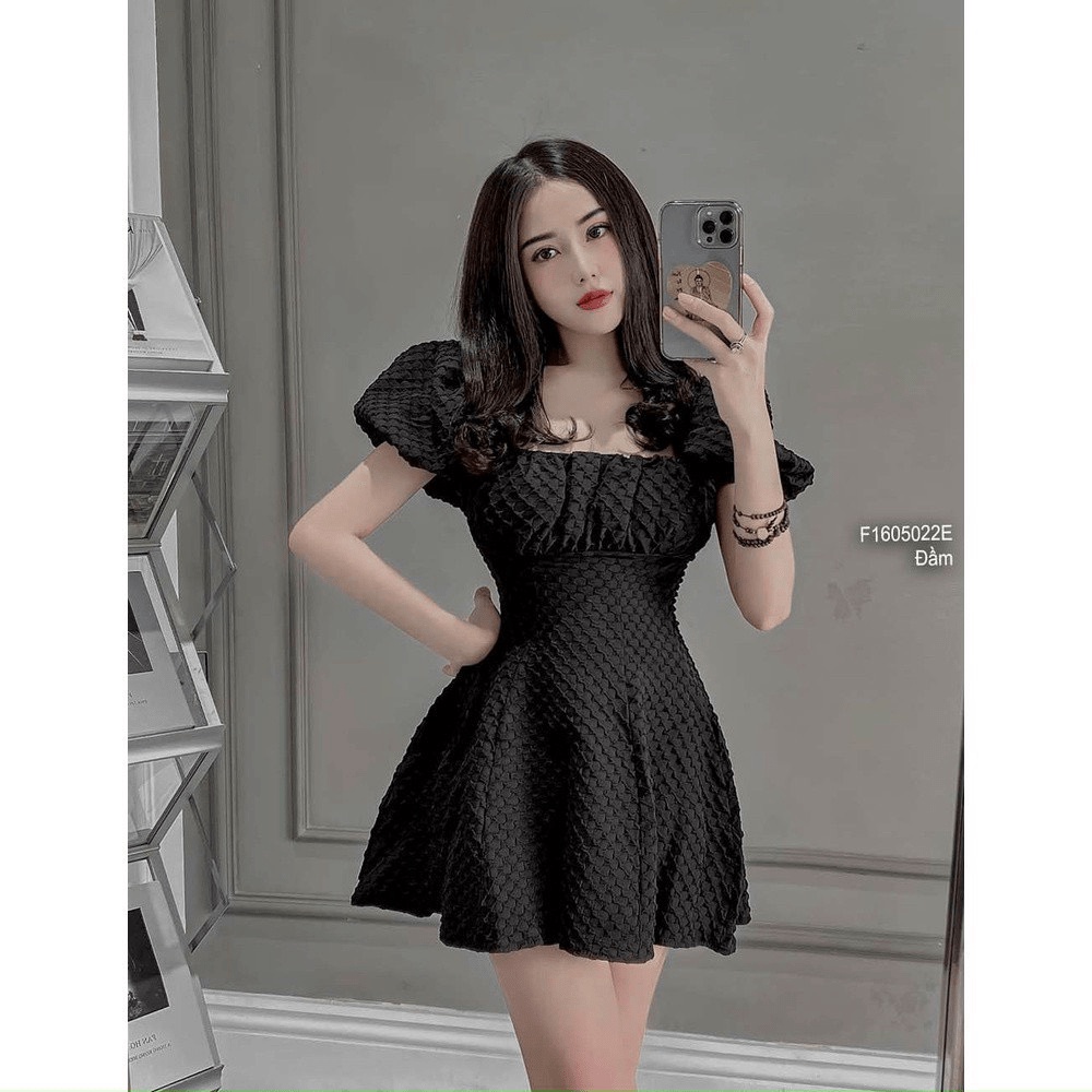 (HCM)Đầm Thun Xốp Dáng Xòe Tiểu Thư Cách Điệu Thời Trang Thiết Kế Sang Trọng Cho Các Nàng MỚI NHẤT HIỆN NAY