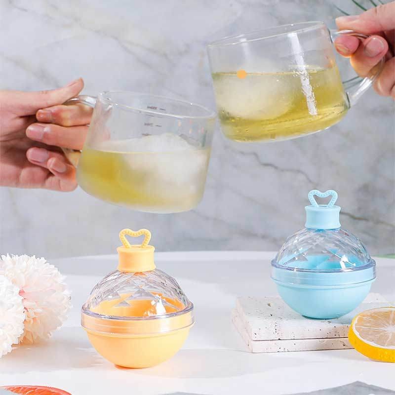 Khuôn Silicone Làm Đá Viên Hình Bóng Đèn Tròn Có Nắp Đậy Chống Rò Rỉ Tiện Dụng Cho Nhà Bếp