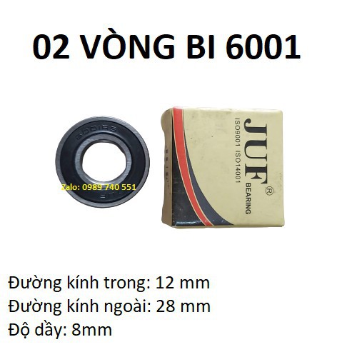 10 vòng bi 6001 JUF