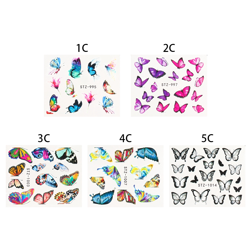 [Hàng mới về] Miếng dán móng hình bướm xinh xắn trang trí móng nghệ thuật