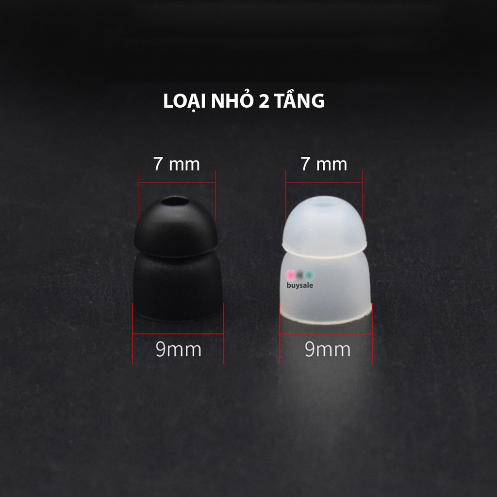 Nút silicone bịt tai nghe in-ear kích thước đầu nhét 7mm siêu nhỏ êm tai chống rớt chống đau lỗ tai - CMPK115 - Cami