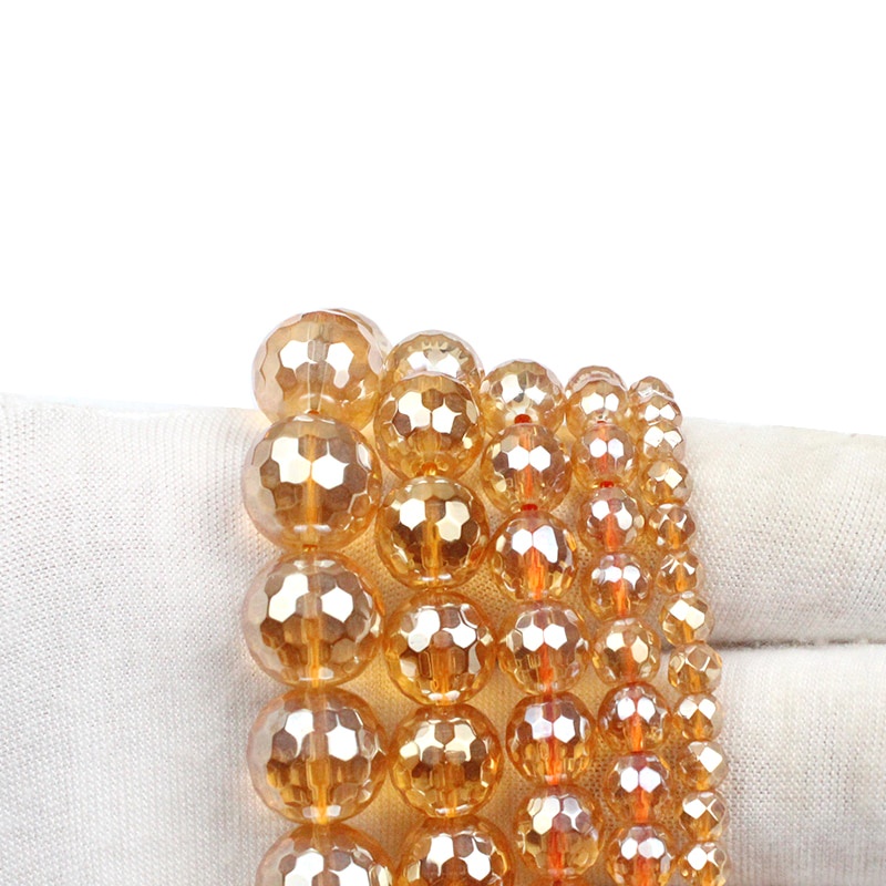 Đá Tự Nhiên Mặt Vàng Hematite Hạt Rời Miếng Đệm Hạt Trang Sức Làm DIY Vòng Cổ Vòng Tay Phụ Kiện 2 / 3 / 4 / 6 / 8 / 10mm