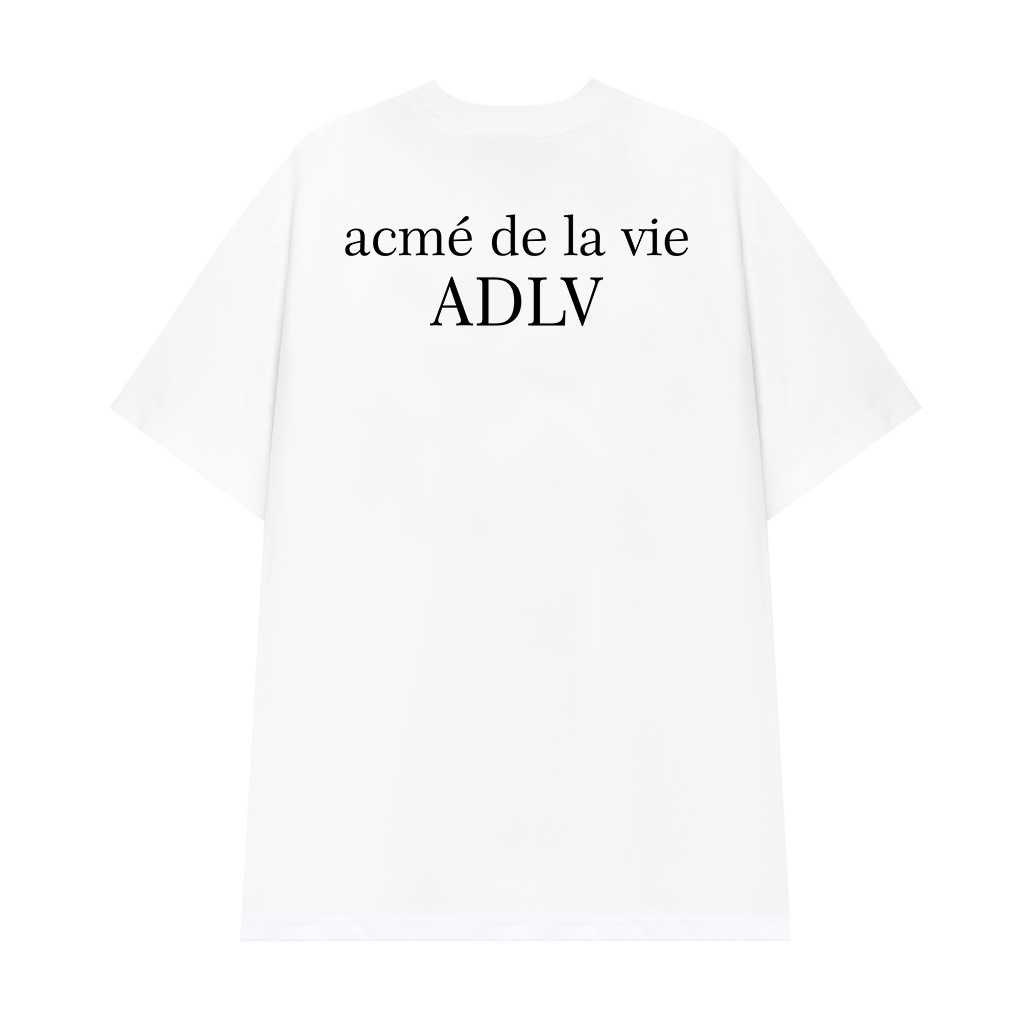 Áo Thun Nam Nữ ADLV Chữ Basic,Áo Phông Tay Lỡ Form Rộng Freesize Màu Trắng