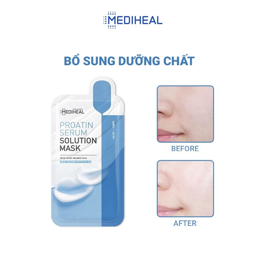 Combo 5 Mặt Nạ Bổ Sung Dưỡng Chất, Phục Hồi Chuyên Sâu Mediheal Solution Mask 25ml x 5 - Proatin Serum