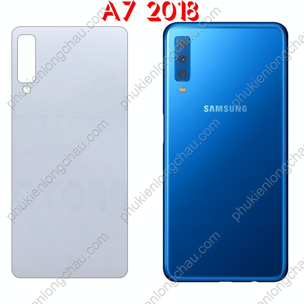 Miếng Dán Lưng Samsung A7 2018 Decal Trong Nhám Chống Vân Tay