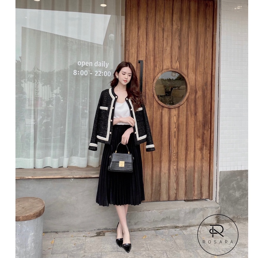 ÁO DẠ TWEED, ÁO KHOÁC DẠ NỮ THIẾT KẾ KH28