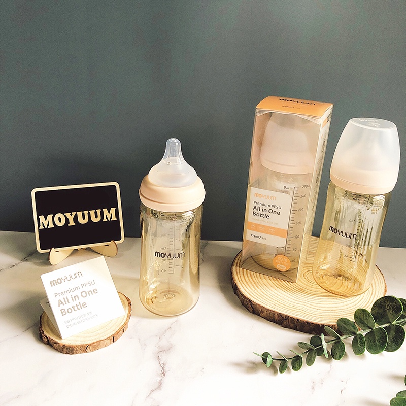 Bình Sữa MOYUM HÀN QUỐC Cao Cấp - 170ml/270ml - Núm Ti Mềm Mại - ĐẢM BẢO CHÍNH HÃNG