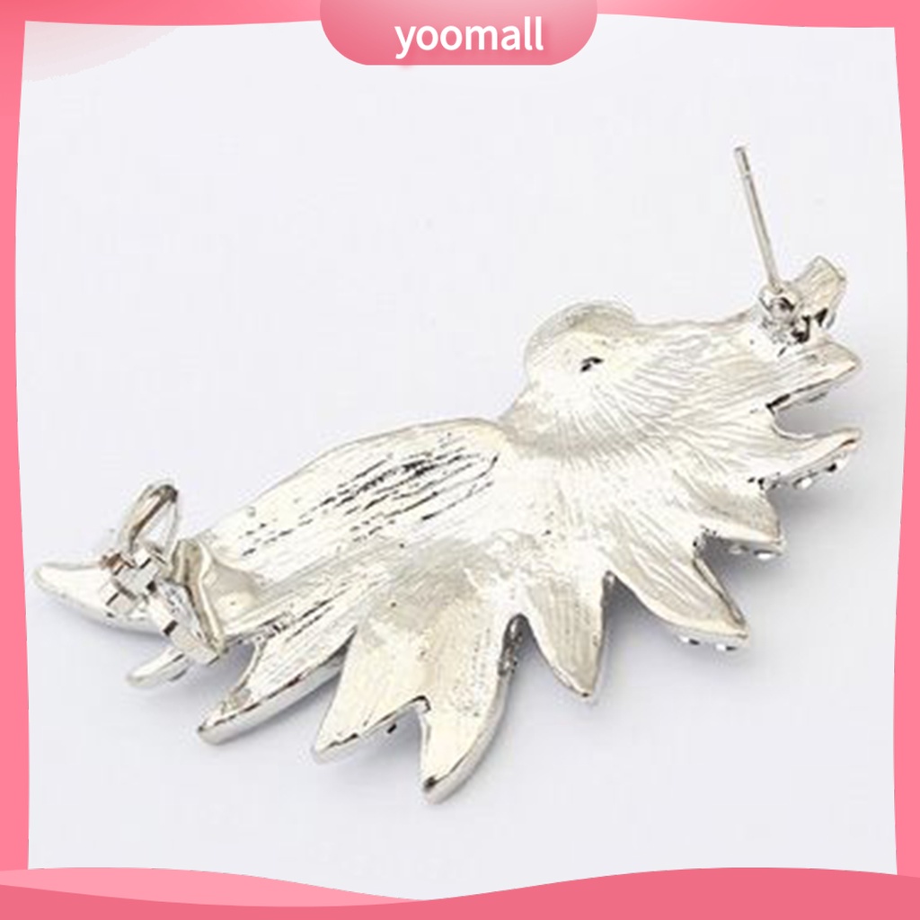 1 Khuyên Vành Tai Hình Đôi Cánh Đính Đá Thời Trang Cho Nữ