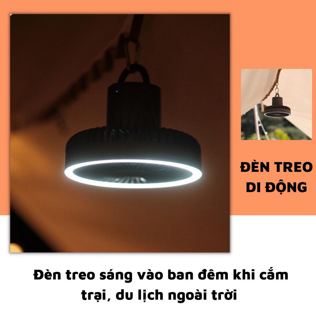 Quạt Tích Điện Đa Năng NANOMAX DQ212, Để Bàn, Treo Tường, Tích Hợp Đèn LED, Pin Dự Phòng, Giá Đỡ Tripod, Du Lịch, Cắm Tr