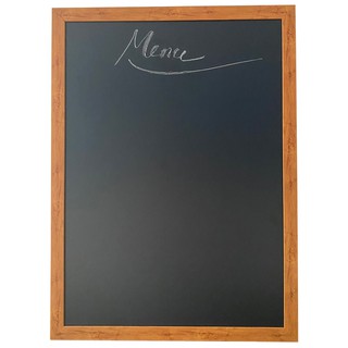 Bảng đen menu khung màu gỗ KT 40x60cm - Đen trơn không kẻ ô ly