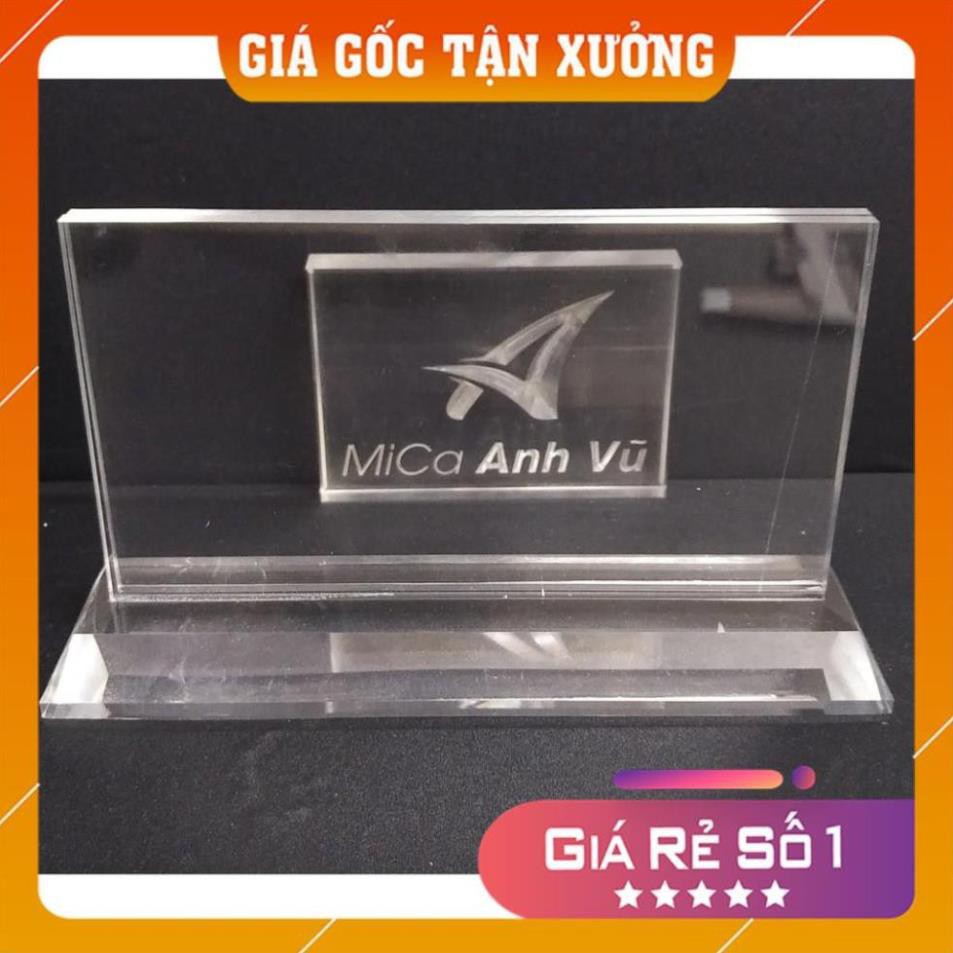 [Mica Việt Nam] [Giá Gốc Tận Xưởng] Kệ chức danh biển tên mica để bàn 18x10cm