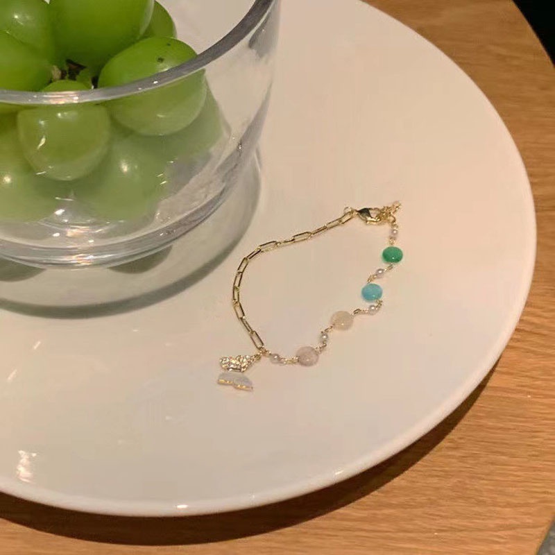 Vòng Tay Chuỗi Hạt Hình Bướm Nhiều Màu Sắc Phong Cách Nhật Hàn