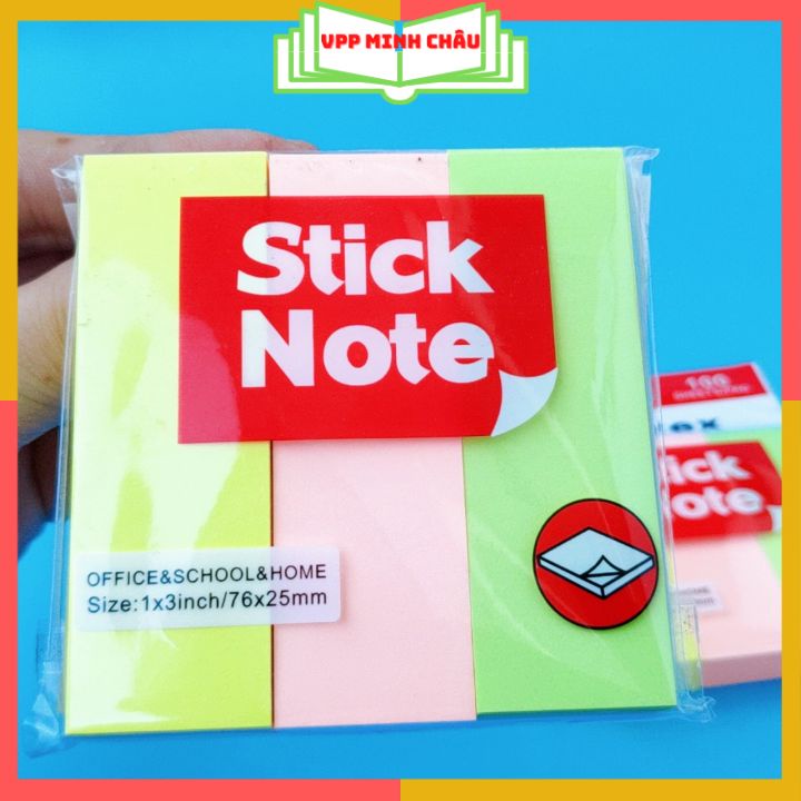 ✨ Stick note ✨ - Giấy nhớ Wintex 3 Màu Kích Thước 76*25mm
