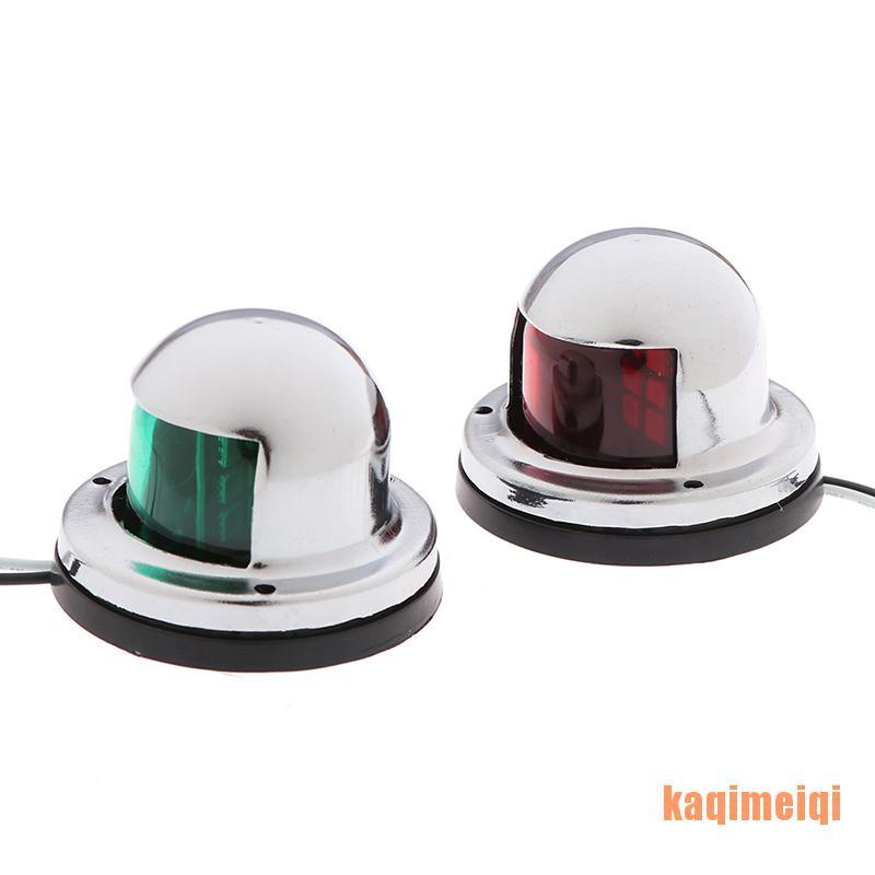 Bộ 2 đèn led tín hiệu bằng thép không gỉ màu đỏ và xanh lá cho tàu thuyền chất lượng