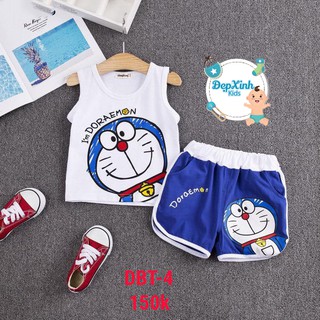 (DBT-4) SET ĐỒ BỘ BA LỖ BÉ TRAI IN HÌNH DOREMON DỄ THƯƠNG
