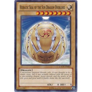 Thẻ bài Yugioh - TCG - Hieratic Seal of the Sun Dragon Overlord / GAOV-EN002'