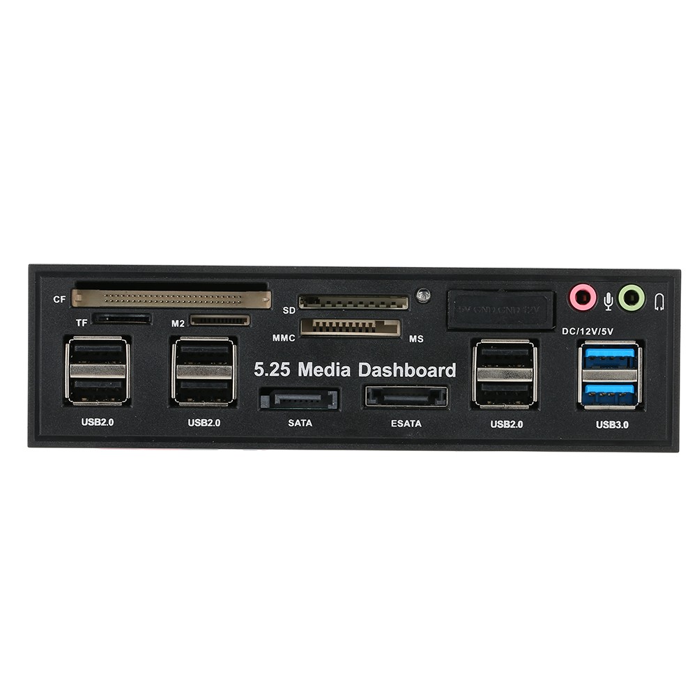 Ĩ Multi-Function USB 3.0 Hub eSATA SATA Port Internal Card Reader PC Dashboard Media Front Panel Audio for SD MS CF TF M