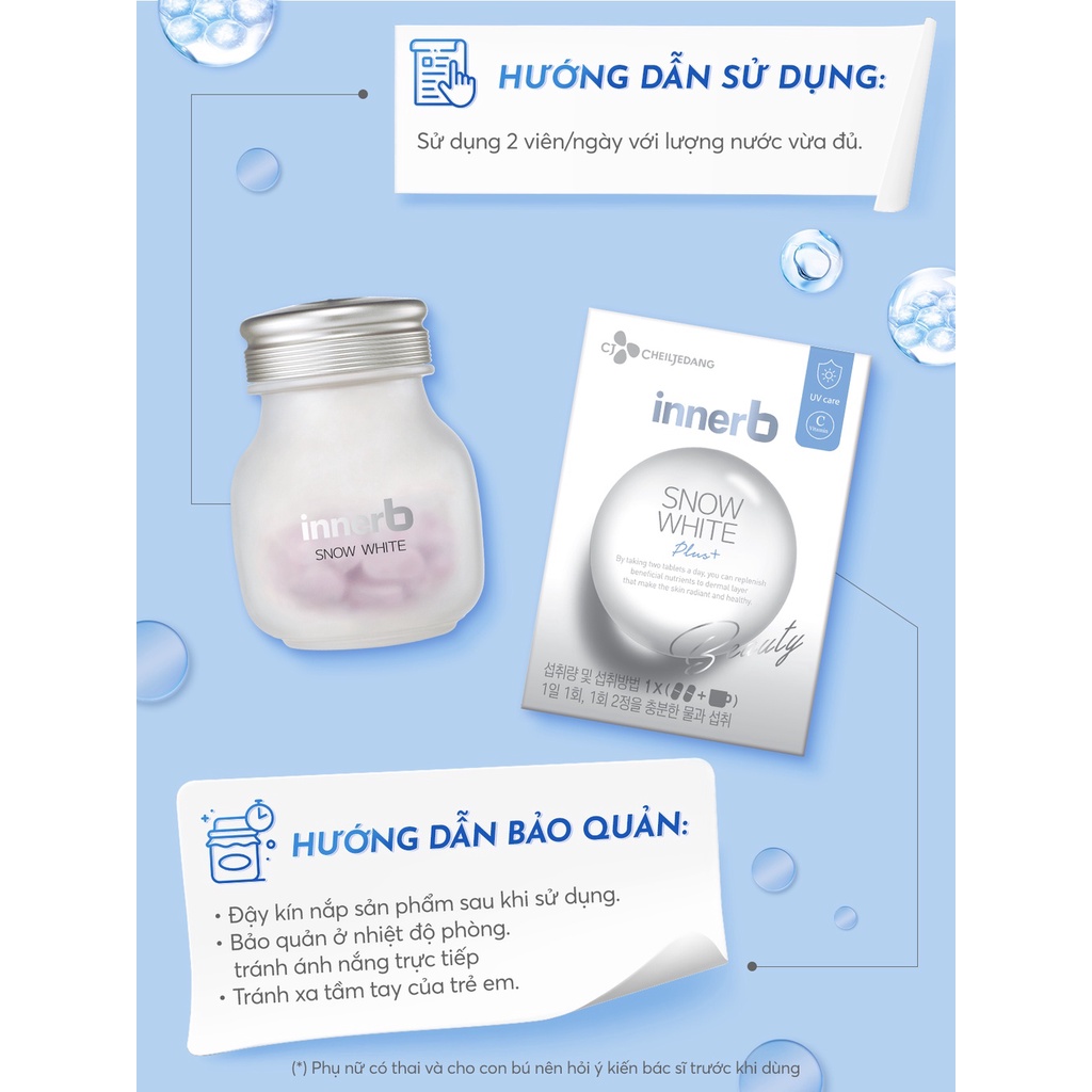 Combo InnerB Cấp nước giúp trẻ hóa và trắng sáng da Aqua Rich Doubleup  & InnerB Snow White