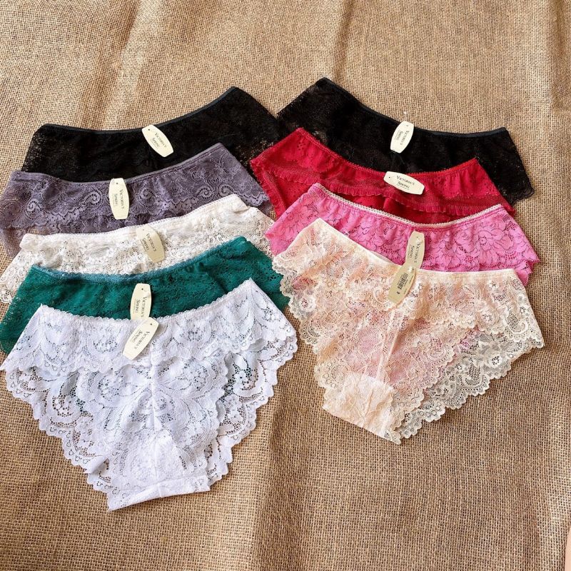 Com bo 10 quần lót phối ren thiết kế họa tiết ren xuyên thấu siêu gợi cảm sexy